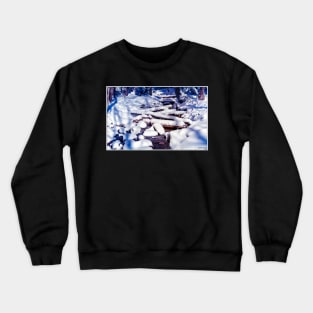 Winter Snow on a Spring Brook Crewneck Sweatshirt